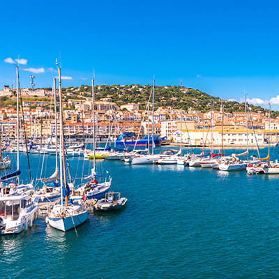 A view towards the harbour in Sète, France